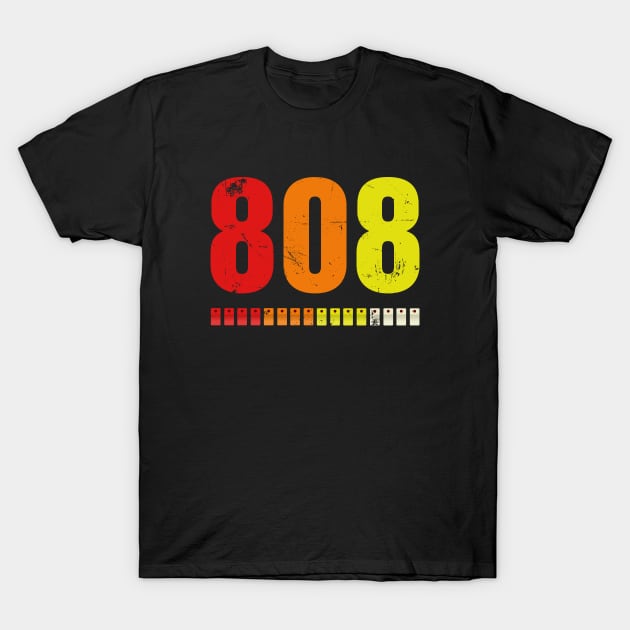 TR 808 Legendary Electronic Drum Machine from the 80s T-Shirt by melostore